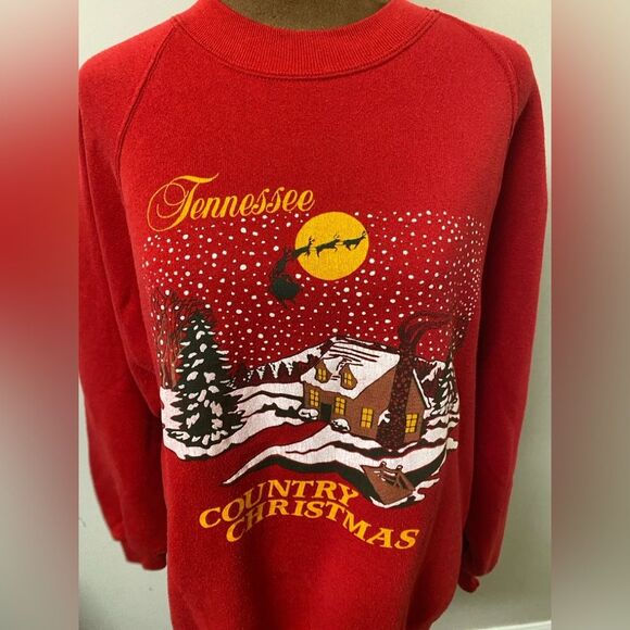 Vintage Tennessee Country Christmas Retro Graphic Crewneck Sweater:Cottagecore - Picture 9 of 9